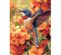 Peinture par Numero Adulte Oiseau, Coloriage par Numero Adulte Fleurs, Numéro d'art Enfant 6 ans avec 3 Pinceaux et Avancé Peinture Acrylique pour Décoration Murale, Cadeau Femme 80x100cm Y2-424