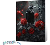 Peinture par Numero Adulte Oiseau DIY Oil Painting Kits on Canvas for Beginner, with Brushes and Acrylic Pigment, Paint by Numbers Enfant Rose Loisirs Créatifs Adultes,Cadeau 60x90 (Sans Cadre) 0j-256