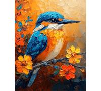 Peinture par Numero Adulte Oiseau Loisirs Créatifs Adultes, Fleurs Peinture Numero Enfant avec Cadre, Kit Creatif Adulte et Débutants avec Peintures et Pinceaux, Décoration Maison Toile 30x40cm yt-161