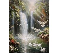 Peinture par Numero Adulte Oiseau, Plante Peinture Numero Adulte, DIY Loisirs Créatifs Adultes Kits avec Pinceaux et Pigment Acryliques, Paint by Numbers Enfant Kits, Decoration, 90x120cm Q-5809