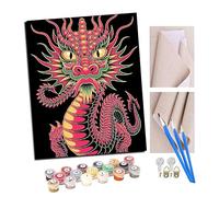 Peinture par Numéro Adulte Ombre du dragon cramoisi 40x50cm Bricolage Tableau Peindre par Nombre pour Jouets à peindre, cadeaux peints à la mainHome Decor Avec cadre