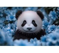 Peinture par Numéro Adulte Panda avec Pinceaux et Acryliques Bricolage Peintures Kits, pour la Décoration Intérieure maison, Loisirs Créatifs Activité Manuelle Adultes, 50x75cm (sans Cadre) e-963