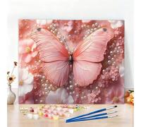 Peinture par Numero Adulte Papillon Peinture Numero Maintenant Diamond Painting, DIY Creatif Toile 135x100CM Numéro d'art Complet Painting by Numbers pour Chambre Décoration Murale,Cadeau Homme W6-588