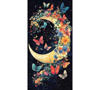Peinture par Numero Adulte Papillons de lune, Peinture Numero Adulte Débutants DIY Pinceaux Peintures de Dessin de Pigment Acrylique Kit, Loisirs Créatifs Decor Maison Cadeau 30x60cm (sans Cadre) t929