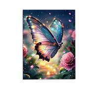 Peinture par Numero Adulte Papillons De Rêve, DIY Peinture Numero Enfants Débutants, Pinceaux Peintures de Dessin de Pigment Acrylique, Loisirs Créatifs Decor Maison Cadeau 60x80cm (sans Cadre) u-661
