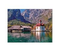 Peinture par Numero Adulte，Parc national de Berchtesgaden，DIY Acryliques Peinture,Kit de Peinture à l'huile sur Toile pour Débutants avec Brosses et Acryliques Peintures (20x30cm）-AF98