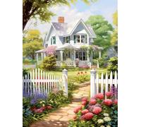 Peinture par Numero Adulte, Peinture Numero Adulte Maison Moderne Paysage 60 x 80 cm, Peinture Numéro Activité Manuelle Adulte, Kit Peinture Adulte Avec Pinceaux et Peintures (Sans Cadre) -YH1057