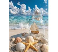 Peinture par Numero Adulte, Plage Étoile de mer Kits de Peinture au Numéro, DIY Enfants Débutants Dessin de Pigment Acrylique Kits, Loisirs Créatifs Adultes, Pour Décoration Maison 45x60cm s0ji-247