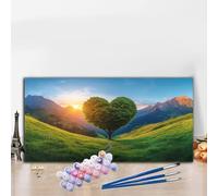 Peinture par Numero Adulte Prairie Peinture Numero Cœur Grande taille XXL 100x200CM Complet Kit Bricolage Loisirs Créatifs Adultes Débutant avec Acrylique Pinceaux,Maison Décoration Halloween G8-156