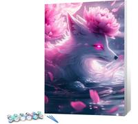 Peinture par Numero Adulte Renard DIY Oil Painting Kits on Canvas for Beginner, with Brushes and Acrylic Pigment, Paint by Numbers Enfant Fleurs Loisirs Créatifs Adultes, Cadeau Femme, 50x70 0j-414