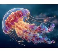 Peinture par Numero Adulte RêVe Peinture Numero, Paint by Number MéDuse Paint by Numbers for Adults Kit Peinture avec 3 Pinceaux et Acrylique pour Decoration Chambre, Cadeau 130x100CM -yym25012X0