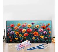 Peinture par Numero Adulte Rose Peinture Numero Usine Grande taille XXL 50x100CM Complet Kit Bricolage Loisirs Créatifs Adultes Débutant avec Acrylique et Pinceaux, Maison Décoration Halloween G8-258