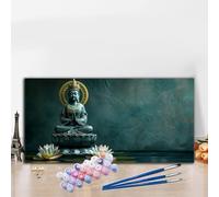 Peinture par Numero Adulte Zen Peinture Numero Lotus Grande taille XXL 100x200cm Complet Kit Bricolage Loisirs Créatifs Adultes Débutant avec Acrylique et Pinceaux, Maison Décoration Halloween G8-298