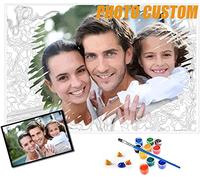 Peinture par Numero adultes/enfants Personnalisé kits,Custom peinture à l'huile numérique pour animaux et portraits,Faites votre propre photo,Avec Peintures pinceaux et Canvas cadre,40x50cm