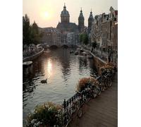 Peinture par Numéro Architecture Rivière, Peinture par Numero Adulte, Avec Pinceaux, Dessin de Pigment Acrylique, Activité Manuelle Adulte, Décoration Murale, Cadeau Femme 50x70cm sans Cadre s0ji-357