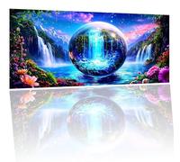 Peinture Par Numero Automne cristal, Activité Manuelle Kit de Peinture à l'huile sur Toile Bricolage pour Enfant avec pinceaux Peintures Dessin de Pigment Acrylique, pour Décor Cadeaux 25x50cm Y-363