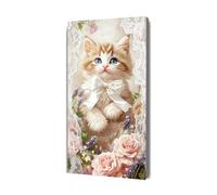 Peinture Par Numero chat beauté, Activité Manuelle Kit de Peinture à l'huile sur Toile Bricolage pour Enfant avec pinceaux Peintures de Dessin de Pigment Acrylique, pour Décor Cadeaux 70x140cm Y-790