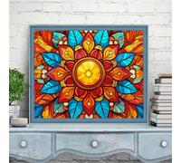 Peinture par Numéro Couleur Mandala Activité Manuelle Adulte, DIY Enfant Kits de Peinture au Numéro, avec Pinceaux et Pigment, Coloriage par Numero Adulte, Décoration Murale 45x60cm Sans Cadre w6t-434