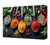 Peinture par Numéro Cuisine Assaisonnement, Activité Manuelle Adulte, DIY Peinture Numero Enfant, Coloriage Numerote Adulte, Avec Pinceaux et Paint Acrylique, Décor Maison (Sans Cadre) 90x120cm T-186