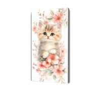 Peinture Par Numero Dessin animé chat, Activité Manuelle Kit de Peinture à l'huile sur Toile Bricolage pour Enfant avec pinceaux Peintures Dessin de Pigment Acrylique, Décor Cadeaux 50x100cm Y-688