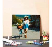 Peinture par Numero Femme Peinture Numero Enfant Voiture Paint by Numbers, DIY Activite Manuelle Adulte Couleur Painting avec Accessoires pour Décoration Murale, Cadeau Femme 80x80cm Sans Cadre 0-63PO