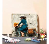 Peinture par Numero Femme Peinture Numero Enfant Voiture Paint by Numbers, DIY Activite Manuelle Adulte Couleur Painting avec Accessoires pour Décoration Murale, Cadeau Femme 50x50cm Sans Cadre P-33SS