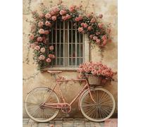 Peinture par Numéro Fenêtre Fleur, Peinture par Numero Adulte, Avec Pinceaux, Dessin de Pigment Acrylique, Activité Manuelle Adulte, Décoration Lntérieure, Cadeau Femme 50x70cm (sans Cadre) s0ji-239