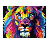 Figured'Art Peinture par numéro Lion Pop Art 40x50 cm Multicolore