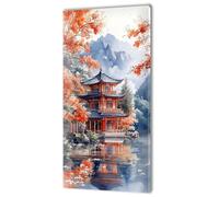 Peinture par Numéro Japon Paysage Peinture Enfant, Activité Manuelle Adulte, avec Pinceaux et Avancé Acryliques Bricolage kit Peintures,Coloriage Numerote Adulte,kit Toile Infroissable 60x120cm w-771