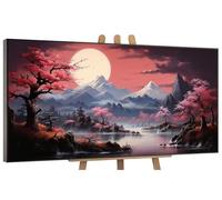Peinture par Numéro Kit, Peinture à l'huile Bricolage avec Brosses et Peintures pour Adultes Enfants, DIY Paysage de lune Painting by Numbers numéro Cadeaux de noël - Sans Cadre 50x100 cm K-762