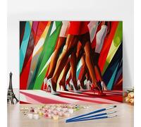 Peinture par Numero Kits Femme Peinture par Numero Abstrait DIY Kit Creatif Adulte Couleur Canevas Painting Kit, Loisir Creatif Adulte pour Deco Salon, Cadeau Femme Avec Cadre 90x60cm 1-5D408