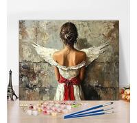 Peinture par Numero Kits Femme Peinture par Numero Aile DIY Kit Creatif Adulte Couleur Canevas Painting Kit, Loisir Creatif Adulte pour Deco Salon, Cadeau Femme Avec Cadre 120x80cm O-5U790