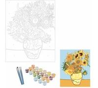 Peinture par Numéro "Les Tournesols" 40x50cm Blanc Blanc G