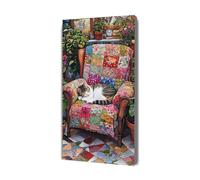 Peinture Par Numero mignon chat, Activité Manuelle Kit de Peinture à l'huile sur Toile Bricolage pour Enfant avec pinceaux Peintures de Dessin de Pigment Acrylique, pour Décor Cadeaux 50x100cm Y-702