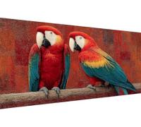 Peinture par Numero Perroquet Peinture Numero Enfant Animal DIY Kit Creatif Adulte Couleur Toile, Paint by Numbers for Adults avec Accessoires pour Décoration Murale 80x160cm (Avec Cadre) 1-4S54