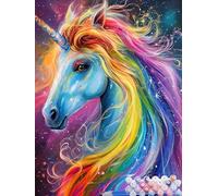 Peinture par Numero pour Adulte Coloré, Peinture Numero Enfants Licorne, DIY Kits de Paint by Numbers, Loisirs Créatifs Toile Artisanat Avec Pinceaux et Peinture Acrylique, Sans Cadre 30x40cm M-0