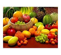 Peinture par Numero pour Adulte Enfant,Fruits et légumes Bricolage Peinture par Numéros à l'huile sur Toile,avec Peintures Acryliques et Pinceaux Kits pour la Décor de la Maison 40x50cm - sans Cadre
