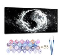 Peinture par Numéro pour Adulte, Grand Peinture Numero Adulte Noir Et Blanc Kit de Bricolage numéro d'art, Kit de Peinture par Numéros pour Enfants à Partir de 6, 7, 8, 9, 10, 11 Cadeau 70x140cm I-5