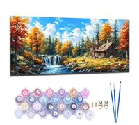 Peinture par Numéro pour Adulte, Grand Peinture Numero Adulte Paysage D'Automne Kit de Bricolage numéro d'art, Kit de Peinture par Numéros pour Enfants à Partir de 6, 7, 8, 9, 10, 11 âge 30x60cm L-2