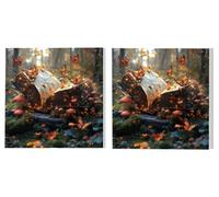 Peinture par Numéros 2 Pièces Kit, Livres Papillons, Peinture Par Numéro Adulte, High Definition Canvas (Frameless) Peinture Acrylique Set, pour Débutants et Enfants, Loisirs Créatifs 35x35cm L5DY-684