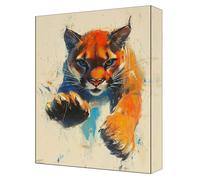 Peinture par Numéros Adulte Animal 5D Peinture Numero Enfant Toile 40x55cm avec Acryliques et Pinceaux, Activite Manuelle Adulte Kit, Loisirs Créatifs DIY Décoration Maison léopard (Sans Cadre) G-59