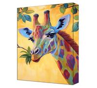 Peinture par Numéros Adulte Animal 5D Peinture Numero Enfant Toile 60x80cm avec Acryliques et Pinceaux, Activite Manuelle Adulte Kit, Loisirs Créatifs DIY Décoration Maison girafe (Sans Cadre) G-185