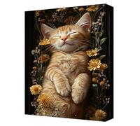 Peinture par Numéros Adulte Animal 5D Peinture Numero Enfant Toile 80x110cm avec Acryliques et Pinceaux, Activite Manuelle Adulte Kit, Loisirs Créatifs DIY Décoration Maison chat (Sans Cadre) G-143