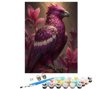Peinture par Numéros Adulte Animal Aigle, Débutants DIY Kit Peinture Numero avec Cadre, Artisanat Loisirs CréAtifs d'art, avec 3 Pinceaux e Acryliques, Décoration Maison Cadeau 100x135cm BJHDK84