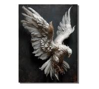 Peinture par Numéros Adulte Animal, Débutants DIY Kit Peinture Numero avec Cadre Aigle, Artisanat Loisirs CréAtifs d'art, avec 3 Pinceaux e Acryliques, Décoration Maison Cadeau 50 x 70 cm ZBSDK310