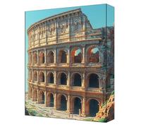 Peinture par Numéros Adulte Colisée, DIY kit peinture adulte architecture Toile 90x120cm avec Peintures Acryliques et Pinceaux, Loisirs Créatifs pour Adultes Enfants, Décoration Murale et Cadeau G-188