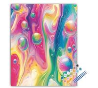 Peinture par Numéros Adulte Colorful, Peinture Numero Adulte Artistique, Paint by Numbers Loisirs Créatifs DIY Kits, Avec Pinceaux et Acrylique pour Decoration Maison 40x50 cm Sans Cadre f9-2013