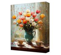 Peinture par Numéros Adulte Fleurs 5D Peinture Numero Enfant Toile 20x30cm avec Acryliques et Pinceaux, Activite Manuelle Adulte Kit, Loisirs Créatifs DIY Décoration Maison usine (Sans Cadre) G-380