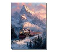 Peinture par Numéros Adulte Former, Débutants DIY Kit Peinture Numero Paysage, Adultes Artisanat Loisirs CréAtifs d'art, avec 3 Pinceaux e 36 Acryliques, Décoration Maison Cadeau 100x135cm ZBSWK711