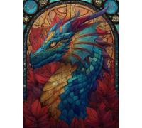 Peinture par Numéros Adulte Kit DIY Résumé du dragon avec Pinceaux Peintures Acryliques Toile 40x60cm Sans Cadre Facile à Réaliser Débutants Enfants Décoration Murale Maison Cadeau Créatif F-520